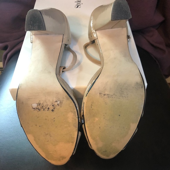 Style&Co. Nude Patent Peep Toe Mary Jane Heels - Picture 3 of 4